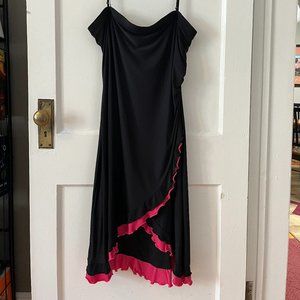 Flirty & Fun Black and Pink Dress Flamenco Size 16
